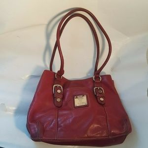 ❌SOLD❌Tignanello Satchel Handbag Purse Red Leather